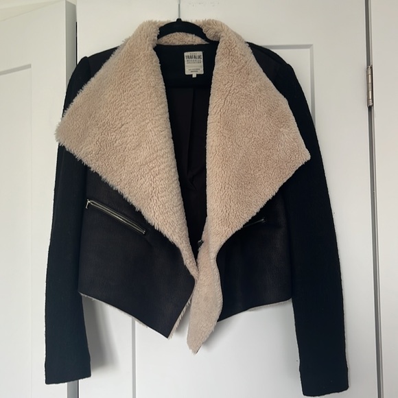 Zara Outerwear Multi-Textured Coat with Zippers Size M - Picture 3 of 9